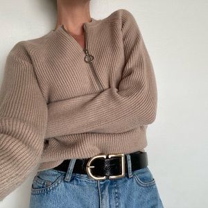 Cozy half zip sweater